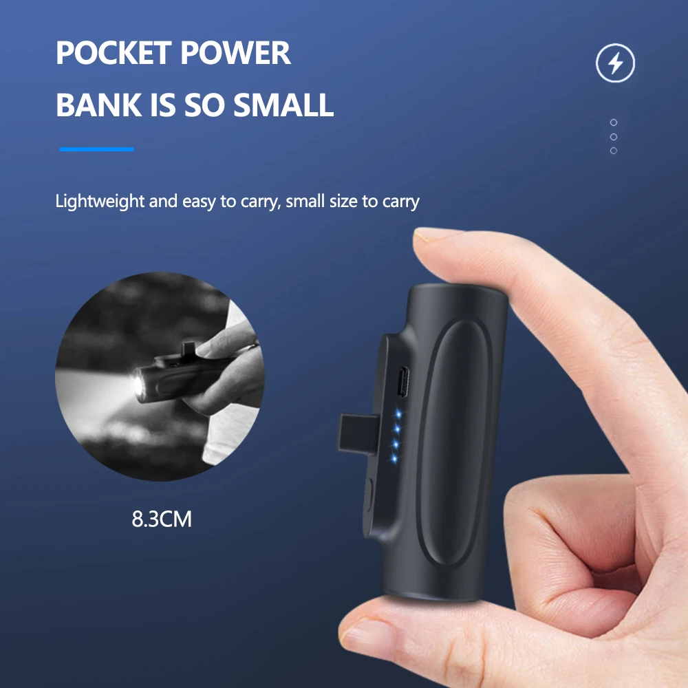 Type-C Product in Korea 95g 5000mAh battery Camping power bank Li-Polymer Battery Portable flashlight with KC