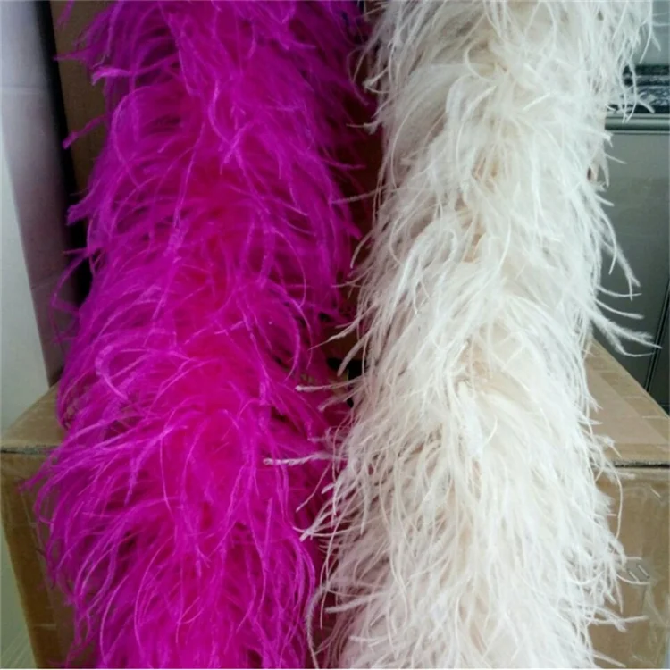 High quality white ostrich feather boas For clothing