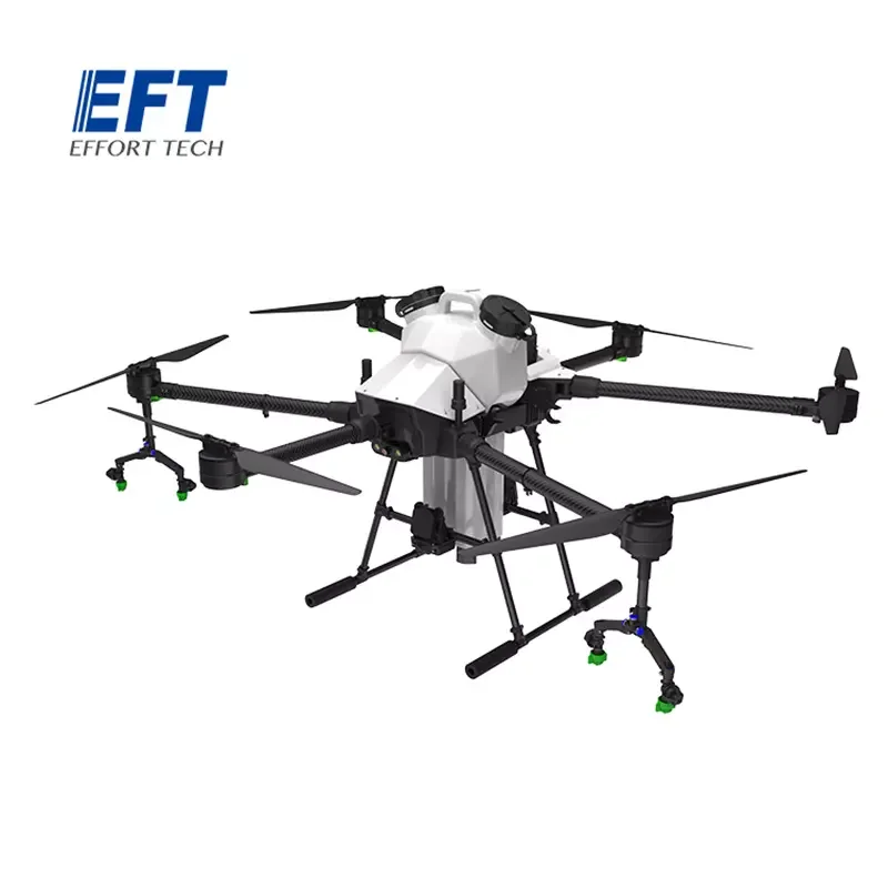 EFT new G616 6 axis 16L 16KG agricultural spray drone frame kit brushless sprayJIYI K++  Skydroid h12  Spray System X8 Power Sys