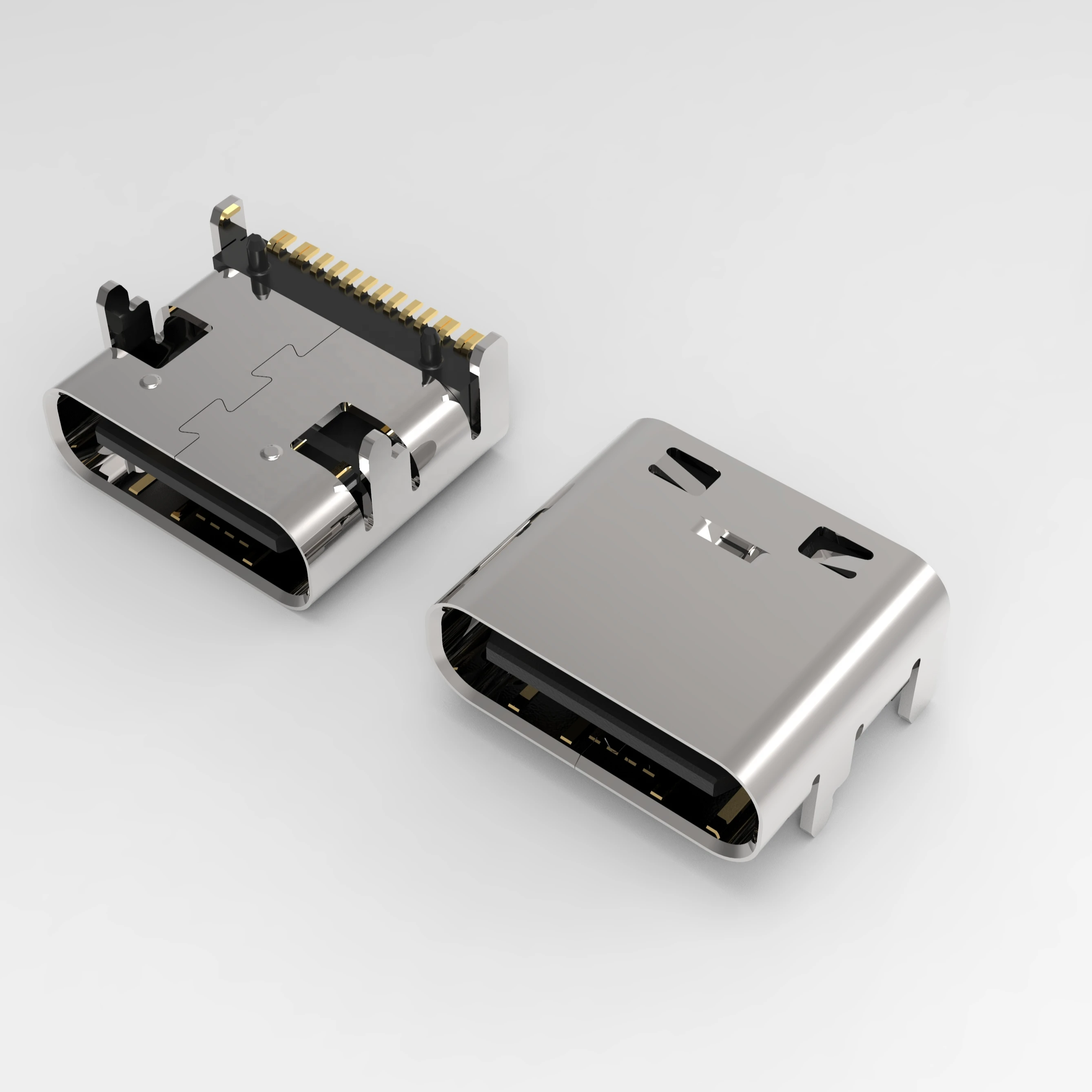 90 degreesHot Sale usb type c connector female Type C Connector USB3.1 Female 16pin welded type