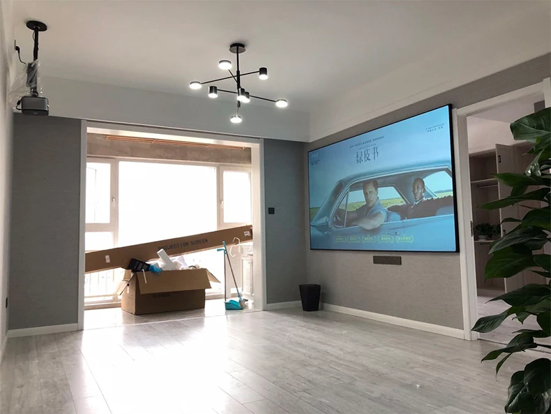 Экран для проектора Kuaige, диагональ 92 дюйма, Фиксированная Рама 16:9, 4k alr ust, настенный металлический 1,2 см экран для проектора с узкой рамой, защита от света