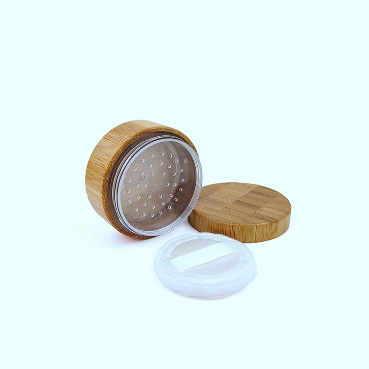 10ml 15ml 30ml 50ml 100ml Bamboo Plastic Jar With Bamboo Cover For Cream Packaging