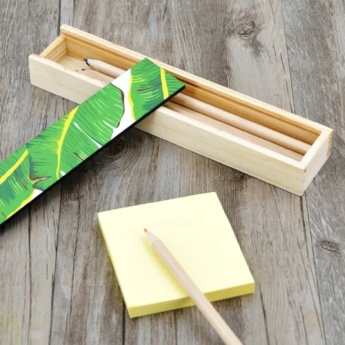 Sublimation DIY customized Drawing Brush Pencil case 8 color student gift photo coating box-Small