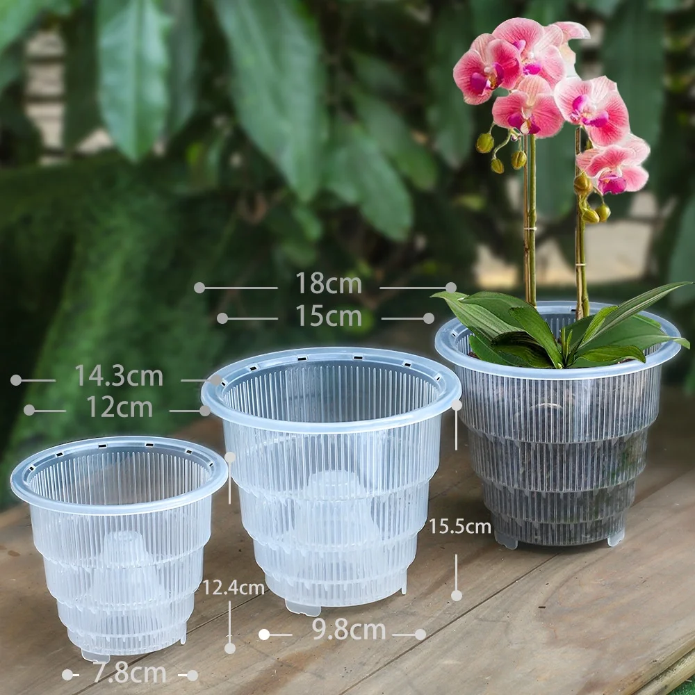 Net Cup Pots with Holes Orchid Pot Growers Assortment Plastic Mesh Pot Net Cup Basket Hydroponic for Repotting