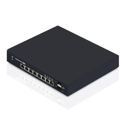 ES-8-150W край переключатель 8 PoE порта 2 SFP UBNT сети управляемый + гигабитный коммутатор с модулю небольшого