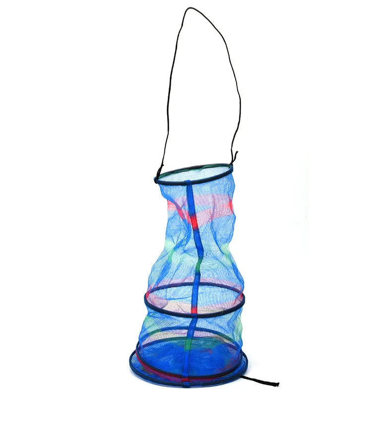 Willfishing 3 Layers Nylon Fish Guard Colorful Collapsible 65*25cm Fishing Basket Dip Net