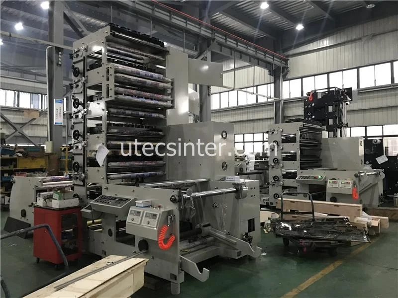 UTR 650 Fully Automatic 4 6 Color Paper Cup Fan Flexo Printer, PE coated cardboard sleeve Blank flexographic printing machine