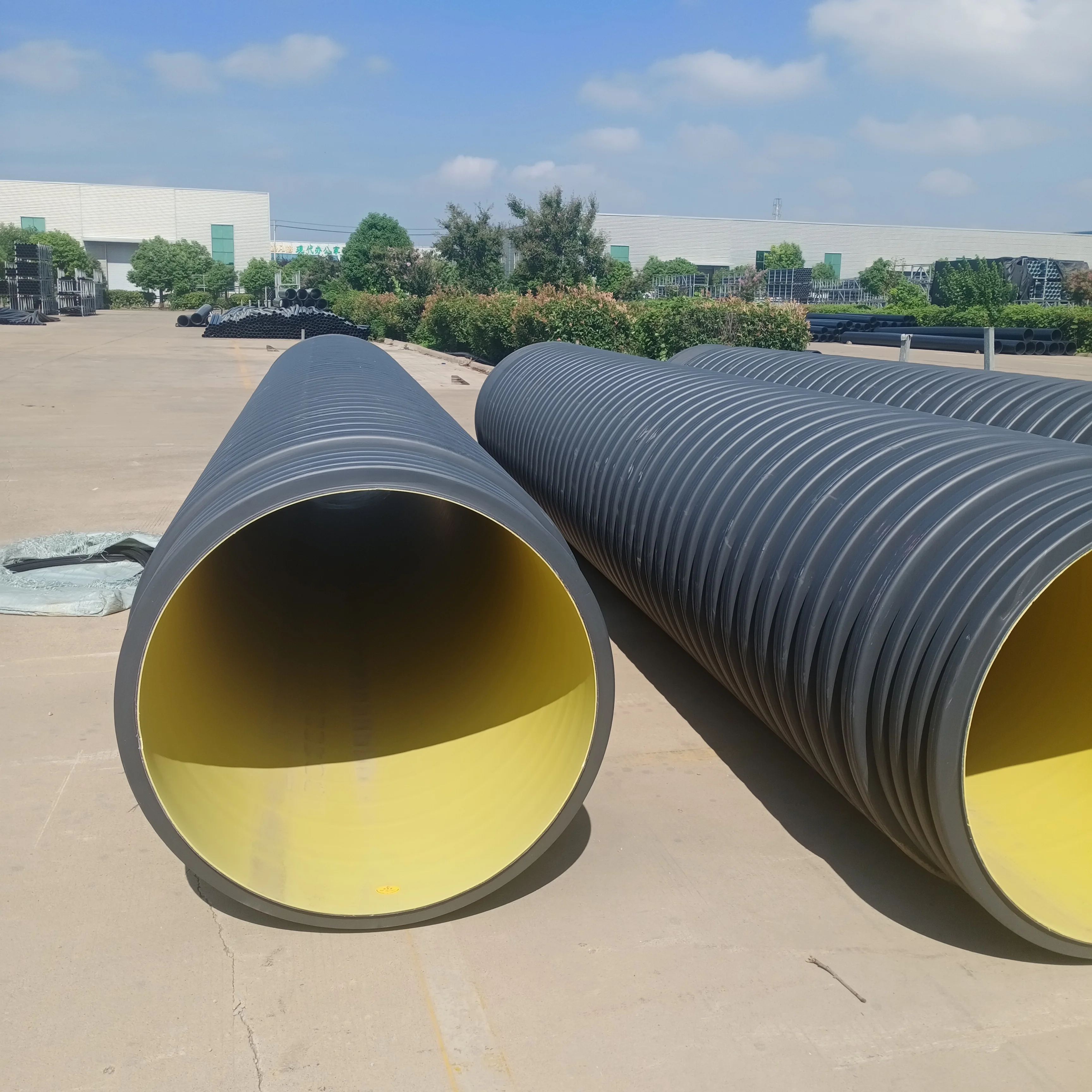 Factory-Direct PE Culvert Pipe Drainage HDPE Two-Wall Corrugated With DN100 200mm 300mm Sizes Flexible Durable Moulding Service
