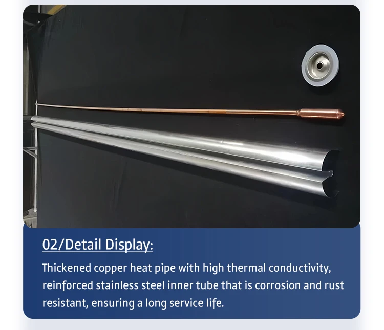 New Design Mini Solar Water Heater Accessories detachable Evacuated Tube Collectors copper heat pipe solar system accessory