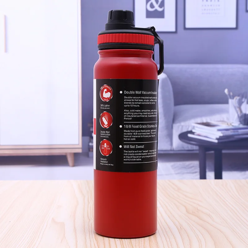 Double Wall Water Bottle Stainless Steel Drinking Flask Vacuum Metal Thermo With Custom Logo