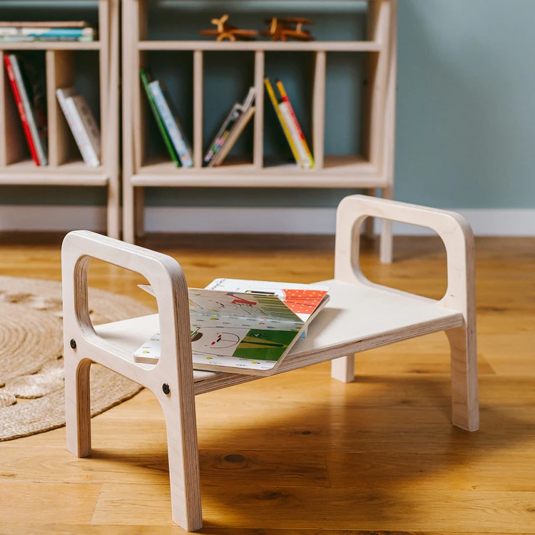 
Montessori Wooden Furniture modern children multifonction kids stools chair wood natural 