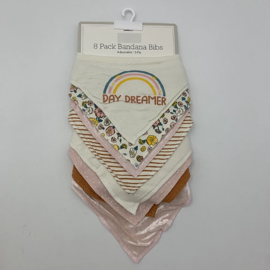 Baby Bandana Bib Soft Cotton Interlock Cute pattern Adjustable Baby Feeding Bib