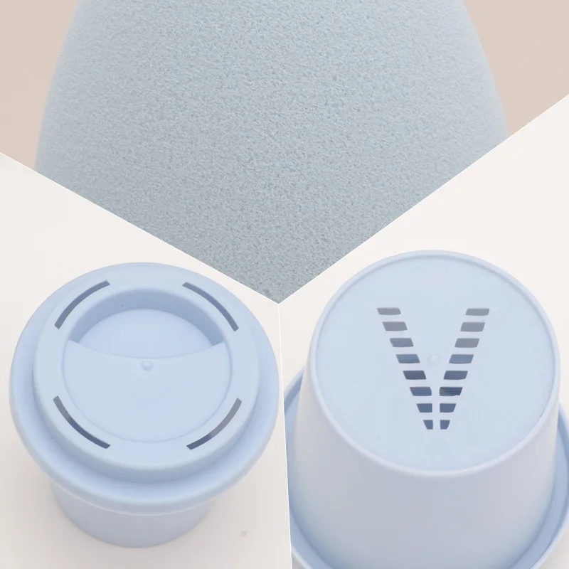 FEIYAN Dry And Wet Eco-Friendly Washable Reusable Manufacturer Beauty Sponge Blender Storage Case Silicone Makeup Sponge Holder