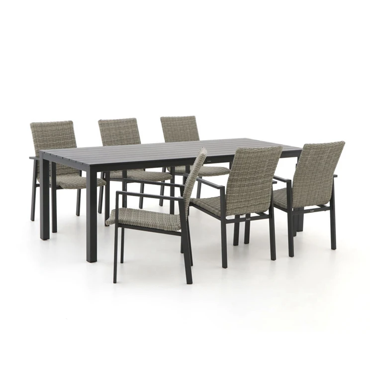 
China Factory Manufacture Various Lounge 6-seater Garden Dinner Chair Outdoor Rattan Table And Chair 