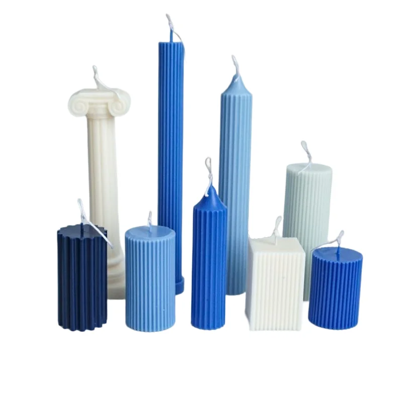 Stock supply making wax plastic column cylindric pillar candle mould custom polycarbonate church cylinder taper candle mold