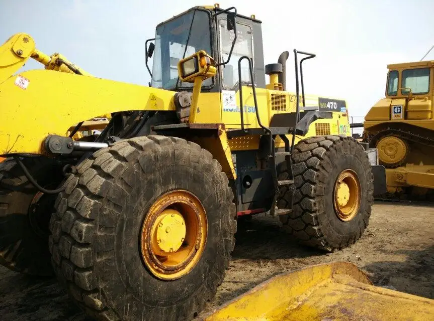 Высококачественный Подержанный WA470-3 колесный погрузчик Komatsu японский бренд тракторный 5-тонный моторный насос в комплекте