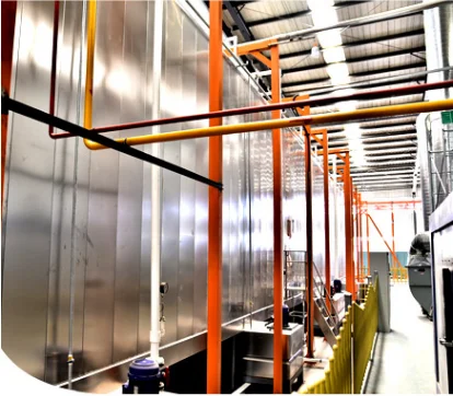 Lamp post steel pipe cabinet complete auto powder coating line for sale