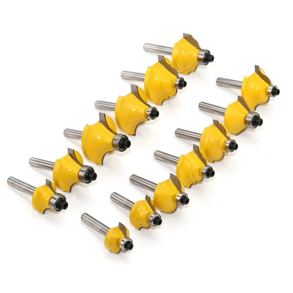  Alpha CNC Router Wood Cutting Bits 35Pcs 1/2' 1/4' 8mm Shank Tungsten Carbide Tip Bit Set For DIY wood