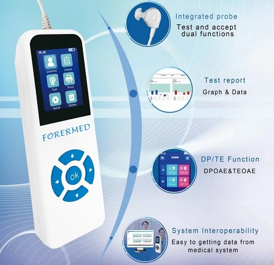 High Quality Audiometry  Infant   Equipment Baby Hearing Test 2.4 Inch Color Display OAE Audiometry