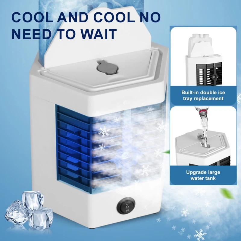 Five generation chiller Mini refrigeration desktop small spray portable mobile humidifier water electric fan