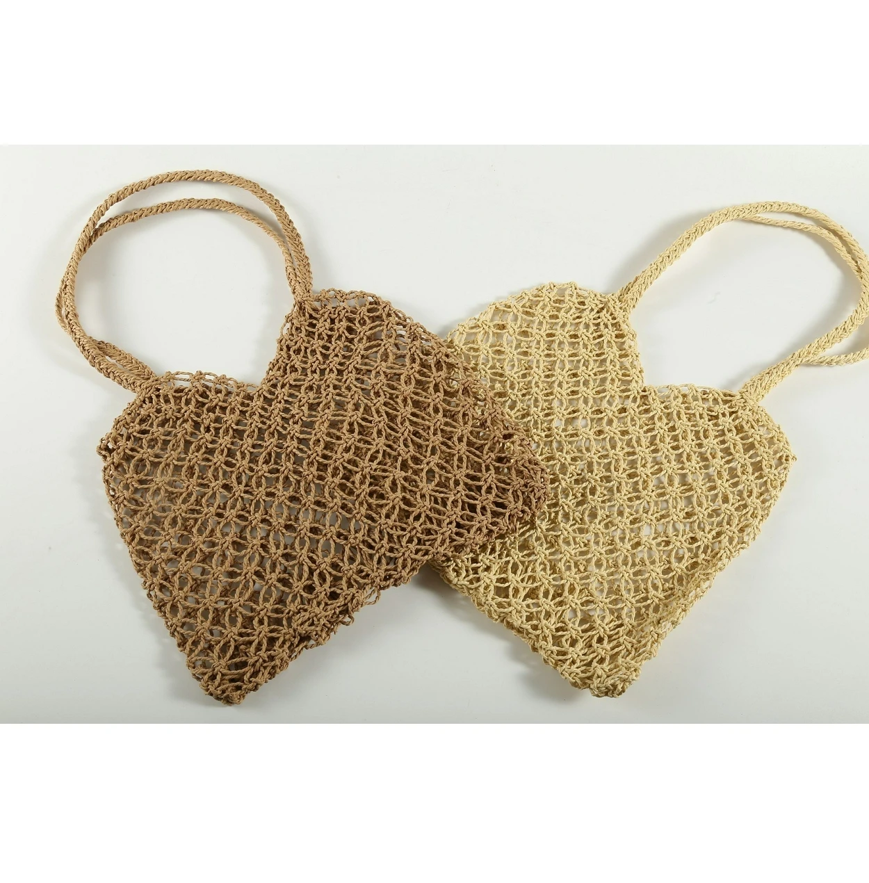 2023 Spot Natural Straw Beach Bag Hand-woven Round Handle Handbag Woven Bohemian Bag Women Handbag
