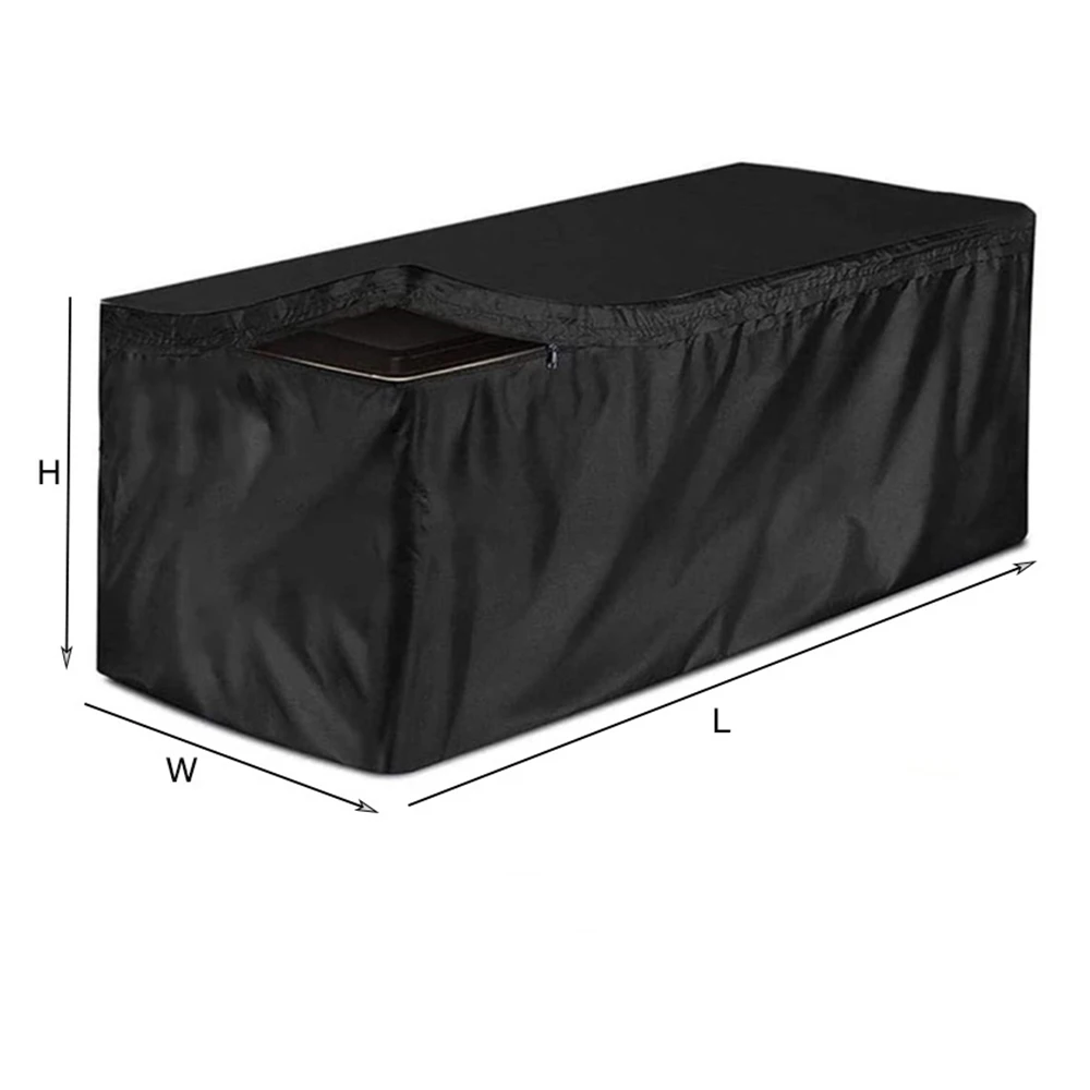 Outdoor Storage Box Cover for Keter XXL 230 Gallon Deck Box Waterproof Outside Storage Bench Deck Boxes Covers Black