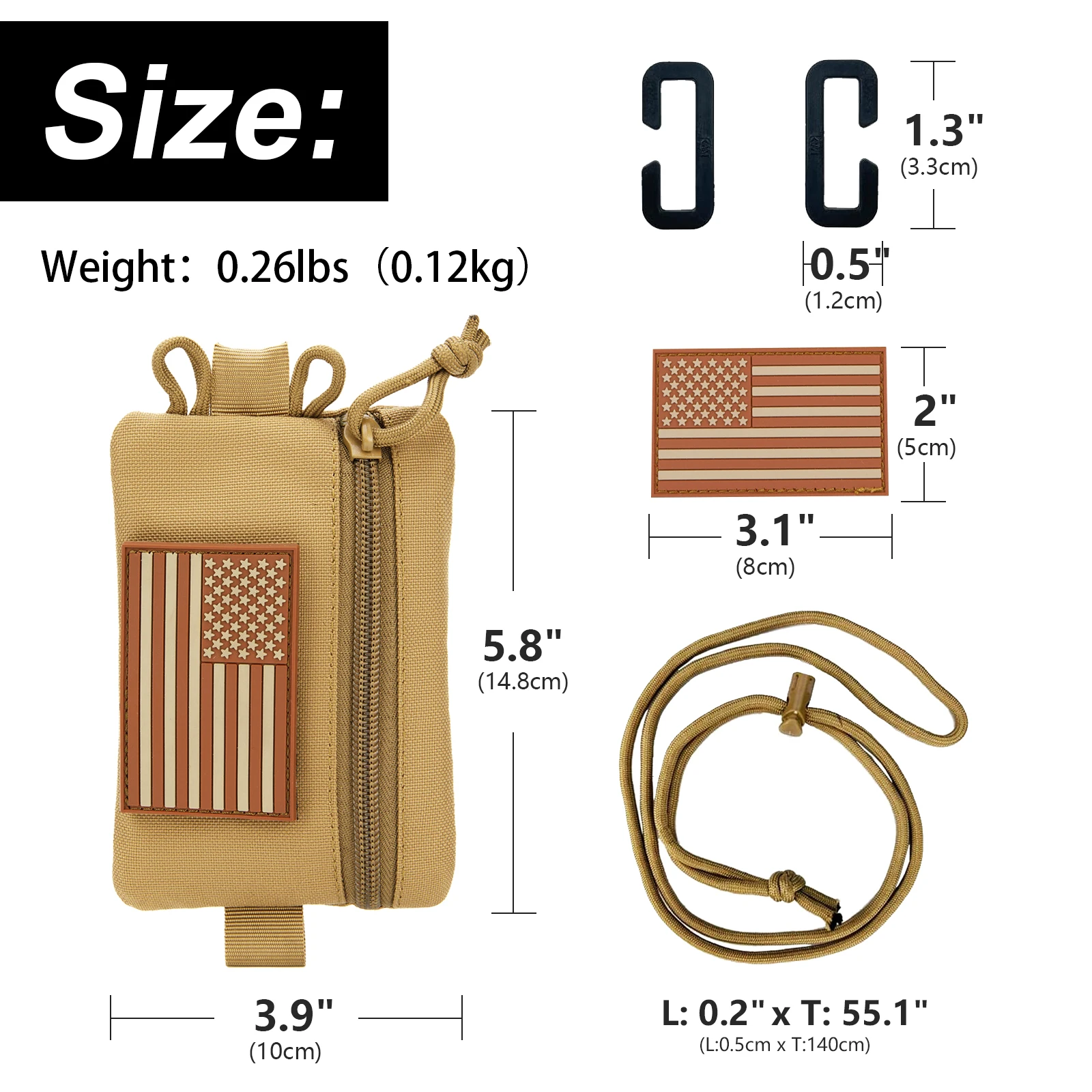 Mini Wallet Key Card Carrier Holder Small Travel Camping Hiking Hunting Accessories Waterproof Waist Bag EDC Tactical Pouch Bag