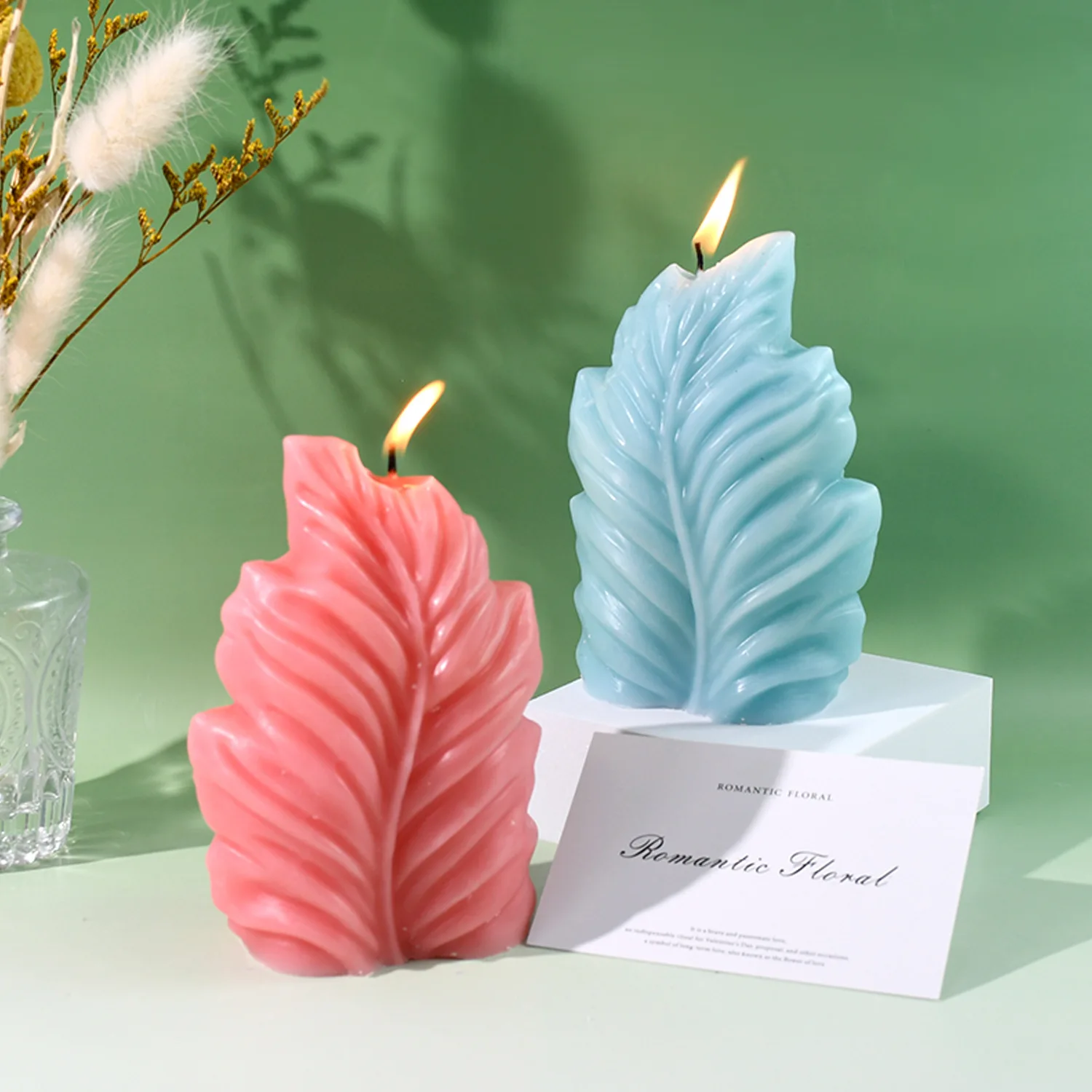 diy leaf candle mold Leaves aromatherapy plaster decoration candle silicone mold cross-border exclusively