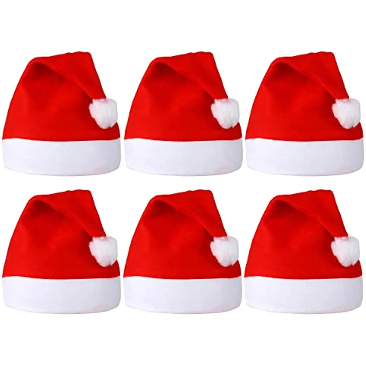 Christmas Santa Hats for Kids Xmas Comfort Plush Red and Holiday Hats Christmas Festive Holiday Party Supplies