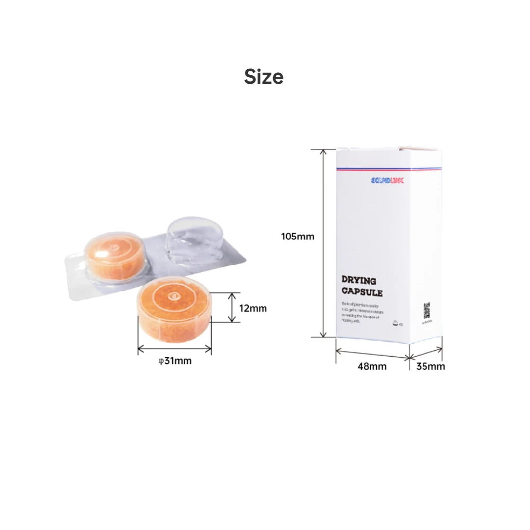 Soundlink Hearing Aid Drying Pallet Desiccant Drying Capsule Dehumidifier with Box