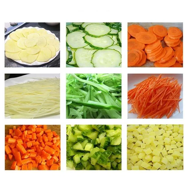 high quality Electric Vegetable and Fruit Cutter Carrot Potato Ginger Cube and Slicing Machine