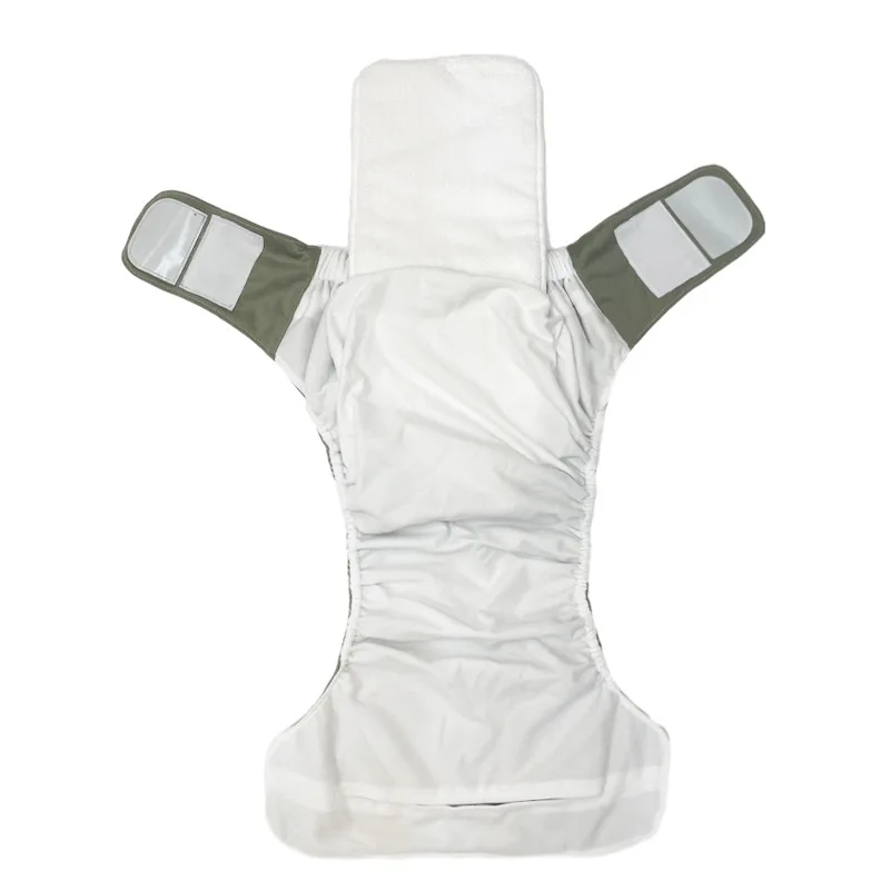Hook&Loop Adults Size Reusable Diapers Cloth Nappies With Inserts for Senile Urinary Incontinence