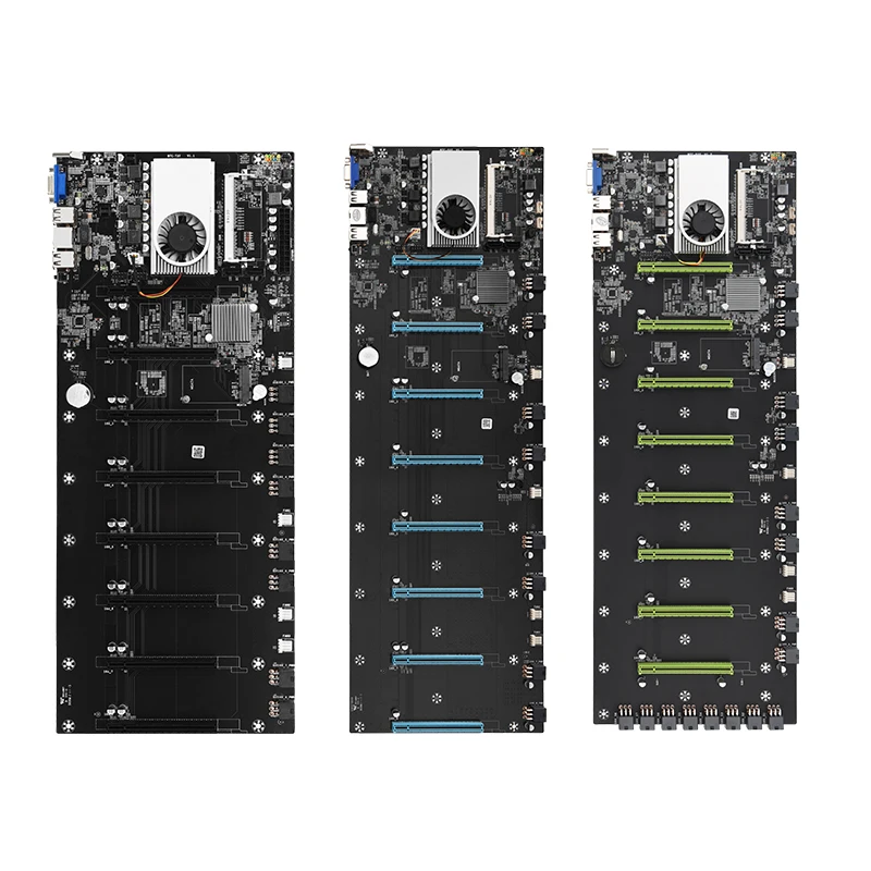 Материнская плата 8 Gpu S37 T37 D37 8gpu pcie Intel847 1037u Ddr3 Встроенная ЦПУ поддержка Rtx 3070 3080
