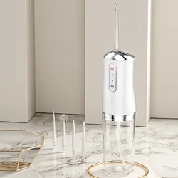 Teeth Water Flosser Portable Cordless Oral Irrigator Water Pick with 220 ml Water Tank for Braces Bridges Dental Cleaning Care