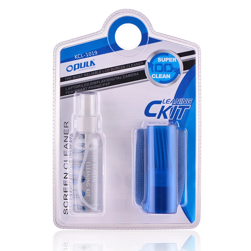 OPULA universal purpose screen cleaning kit cloth spray for LCD and Plasma TV all iPad iPhone Galaxy Tab and Smartphones