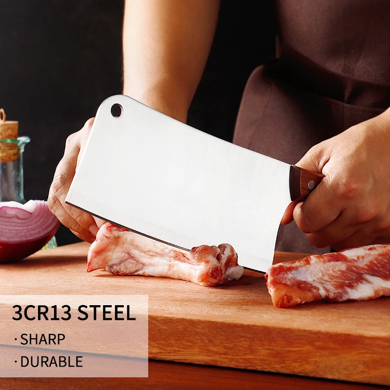 Knife Set Stainless Steel Household Kitchen Knife sharpener scissor  wooden handle chef knife set with stand