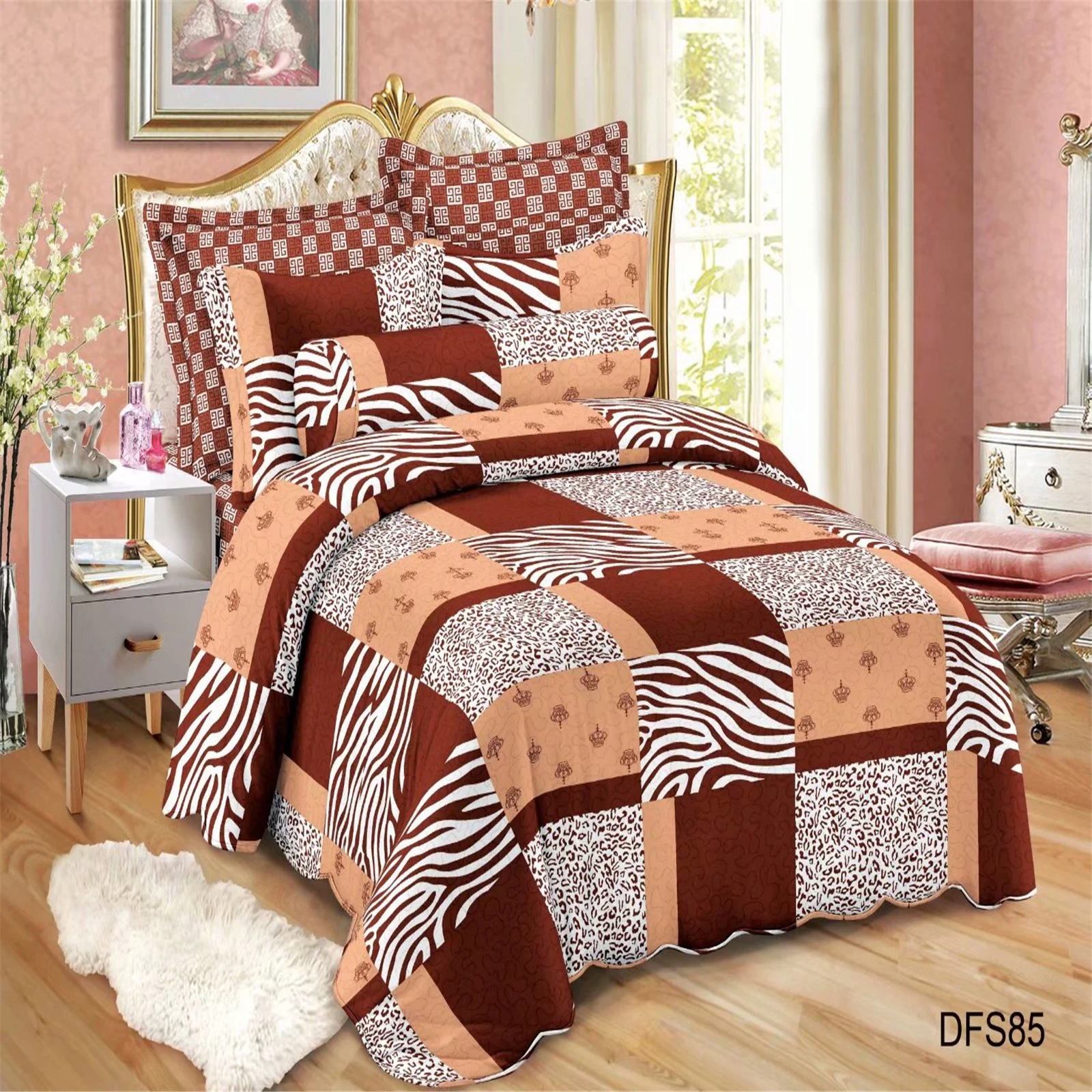 
 Комплект постельного белья из 100% хлопка с геометрическим принтом, пододеяльник и наволочка, 2 или 3 предмета, комплекты постельного белья размера Au Us Eu  