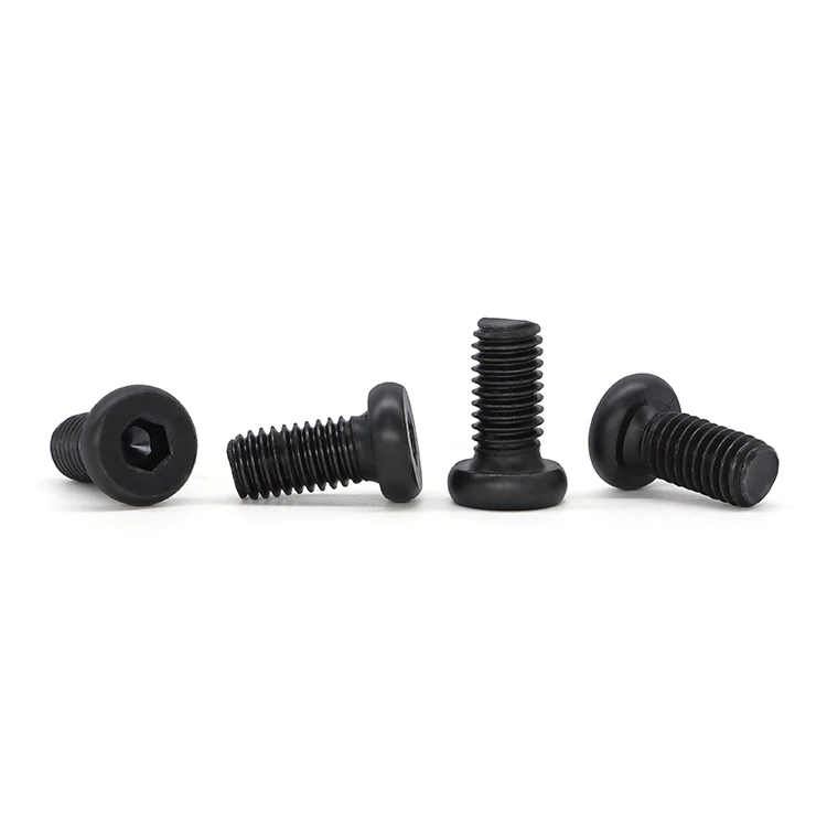 M8*16*20*30*35*40*45 Large Flat Head Hex Socket Screws Small Flat Head Flat Head Hex Socket Black Coated