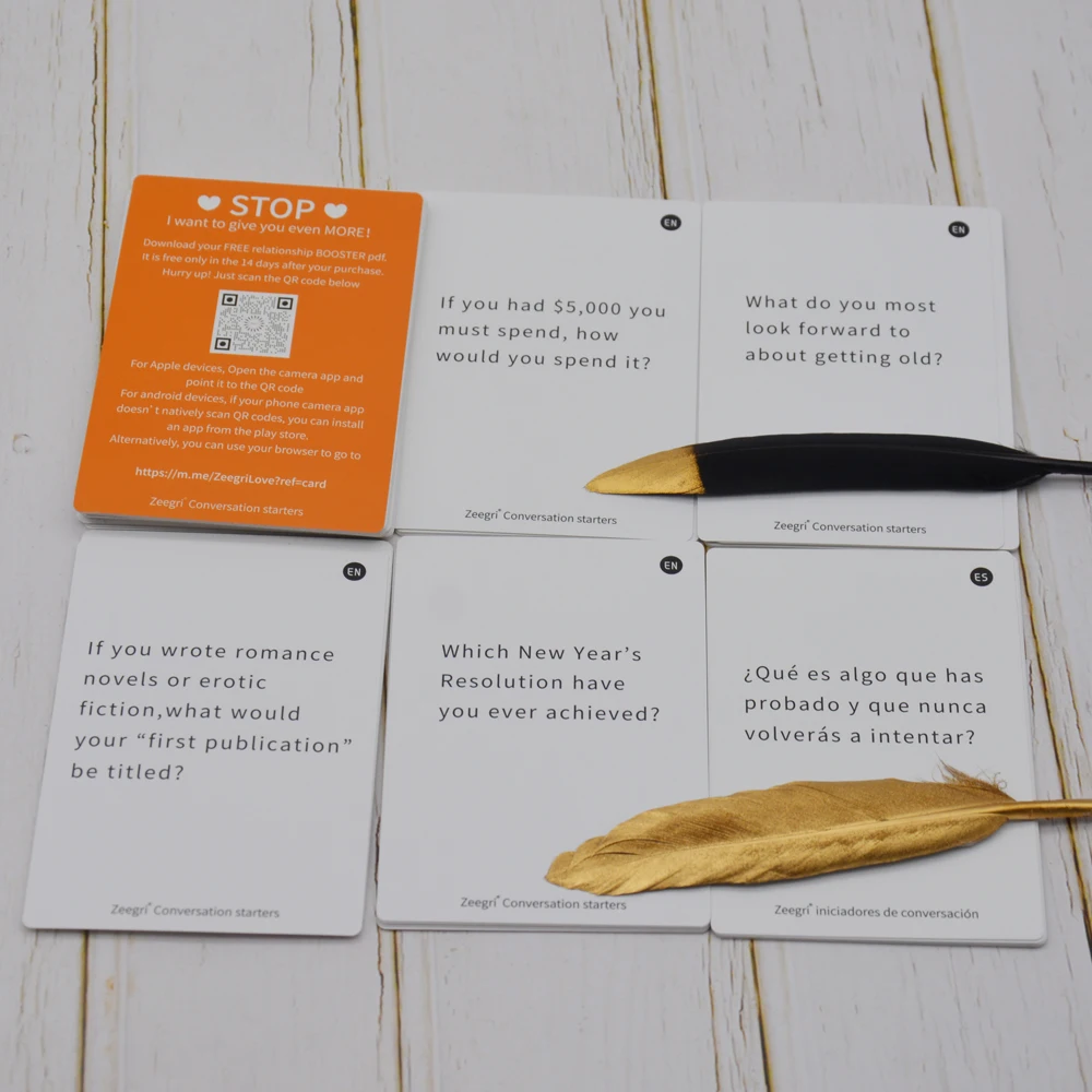 2021YHD custom printed 300gsm art paper play card game / board game tarot cards