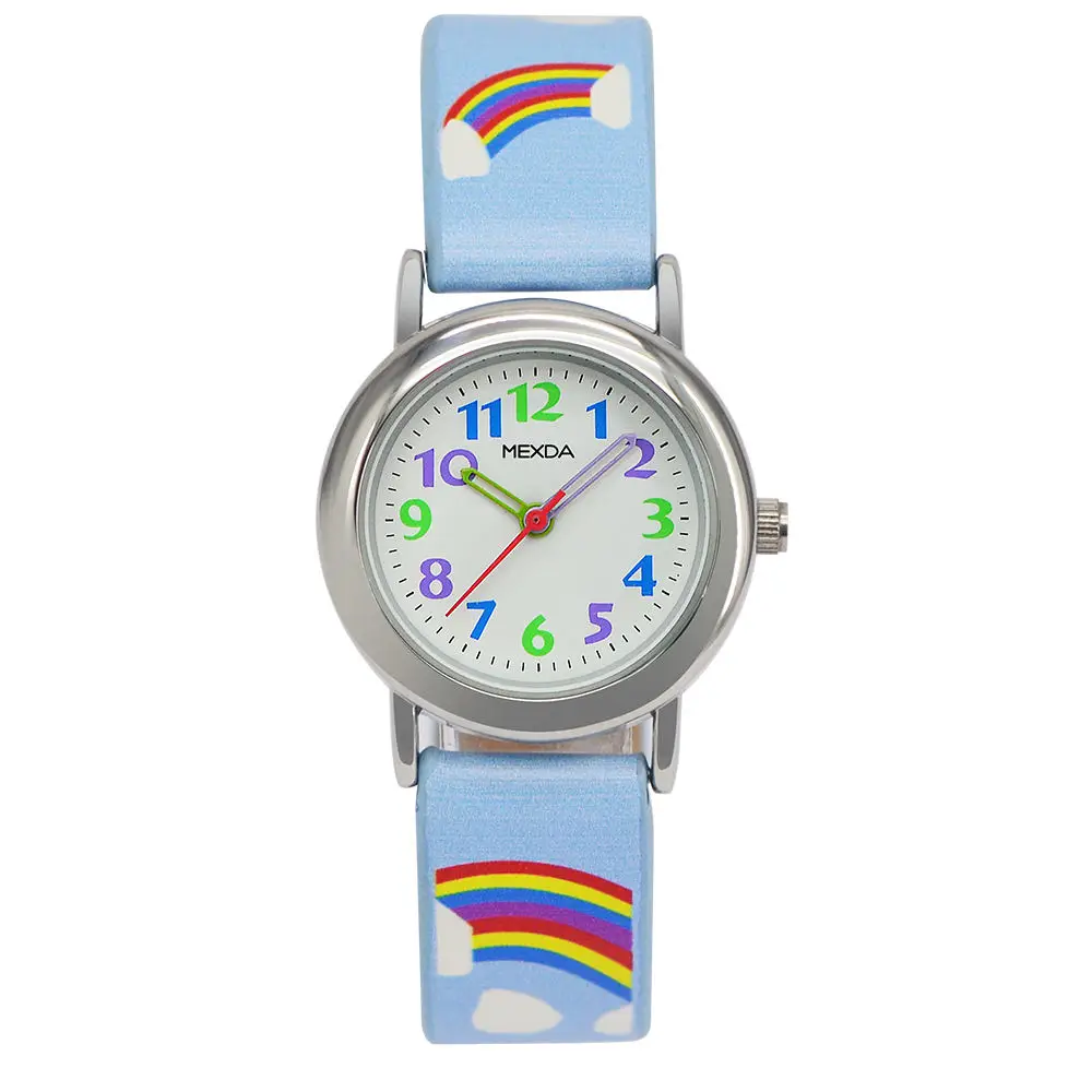 MEXDA Analogue Watch for Kids Hot Sale Japanese Quartz Movement 3ATM Waterproof Cartoon Pattern Fashion Watch Custom OEM Logo