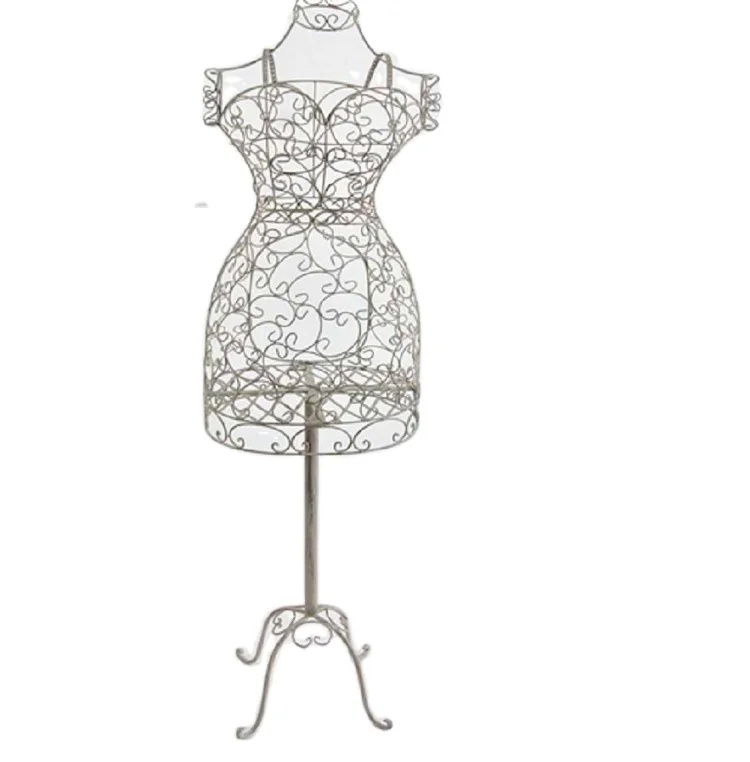Регулируемая стойка для демонстрации формы платья с проволочной рамой, автономный манекен, дизайнерская металлическая винтажная Женская Стойка большого размера BSCI