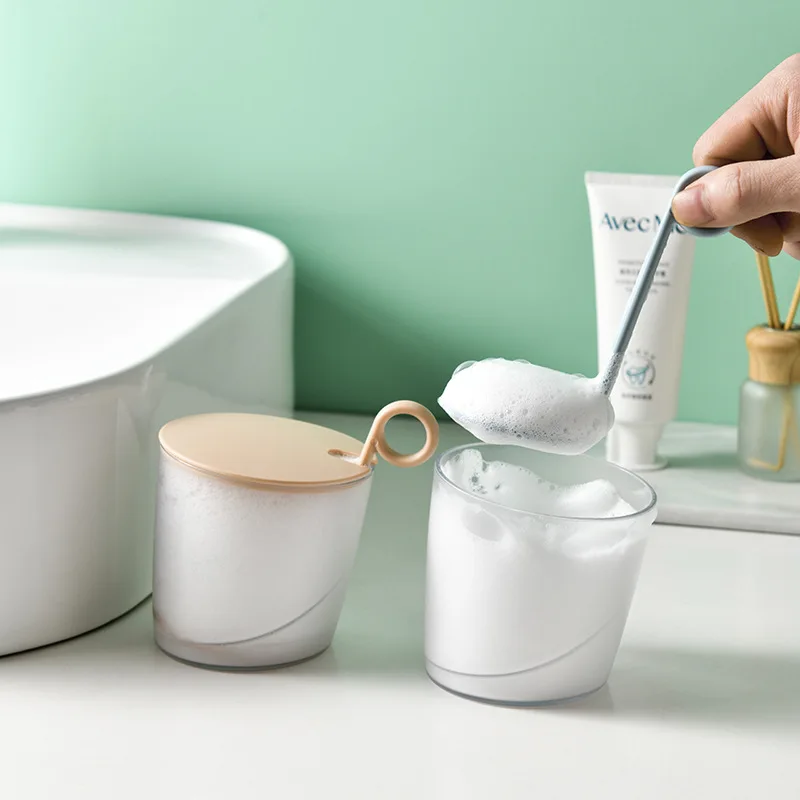 Facial Care Home Bath Device Household Handheld Plastic Cleanser Bubble Foam Cup Whip Bubble Maker For Face