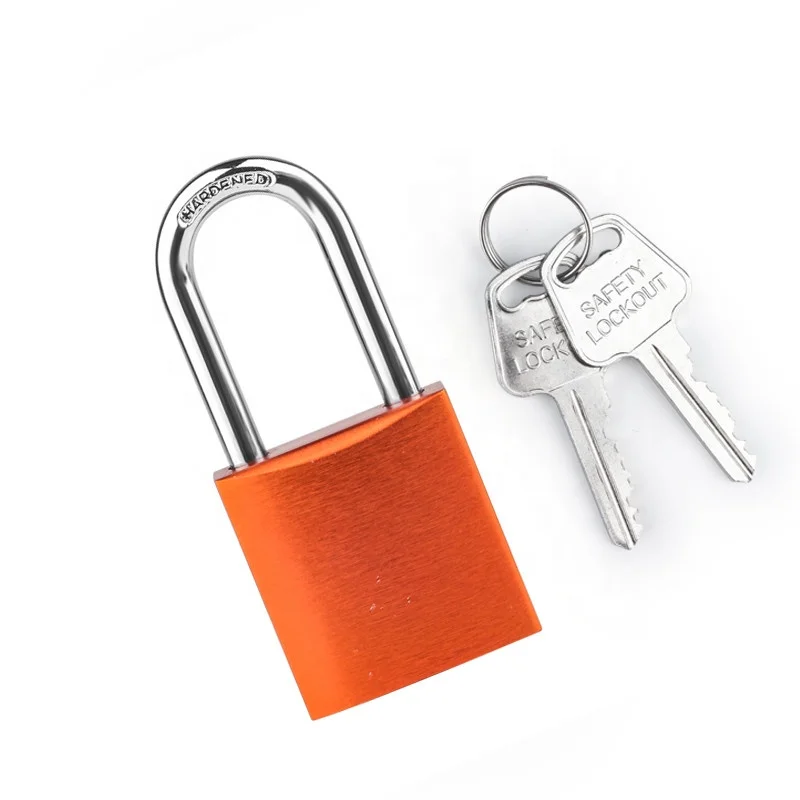 OEM manufacturer Anodized aluminium safety padlock with Key retaining for Overhaul of industrial equipment