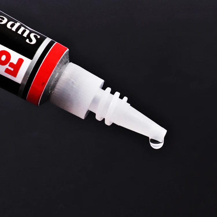 Foska Anti Clog Cap All Purpose Fast Invisible Repairs 3 Gram Cyanoacrylate Glue for Hard Plastics DIY Craft Metal