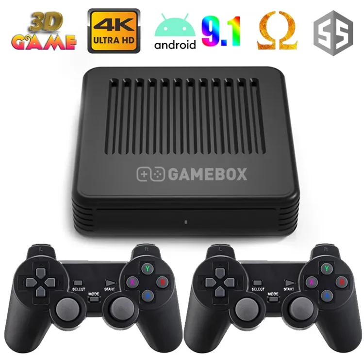 New Retro TV Game Box G11 Android 9.0 Emuelec 4.5 Dual System 64GB/128GB G11 Video Game Console Box for PSP N64 DC PS1