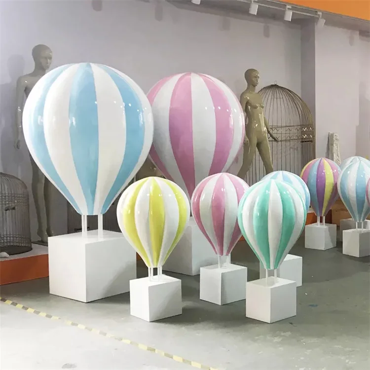 Customized wedding event party event hot air balloon background display props FRP hot air balloon sculpture for birthday party