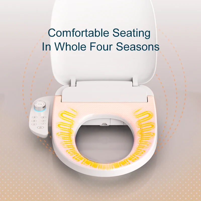 New Arrival Plastic Toilet Seat Cover Electronic Slow-falling Bidet  Kids Smart Toilet Seat For Bathroom