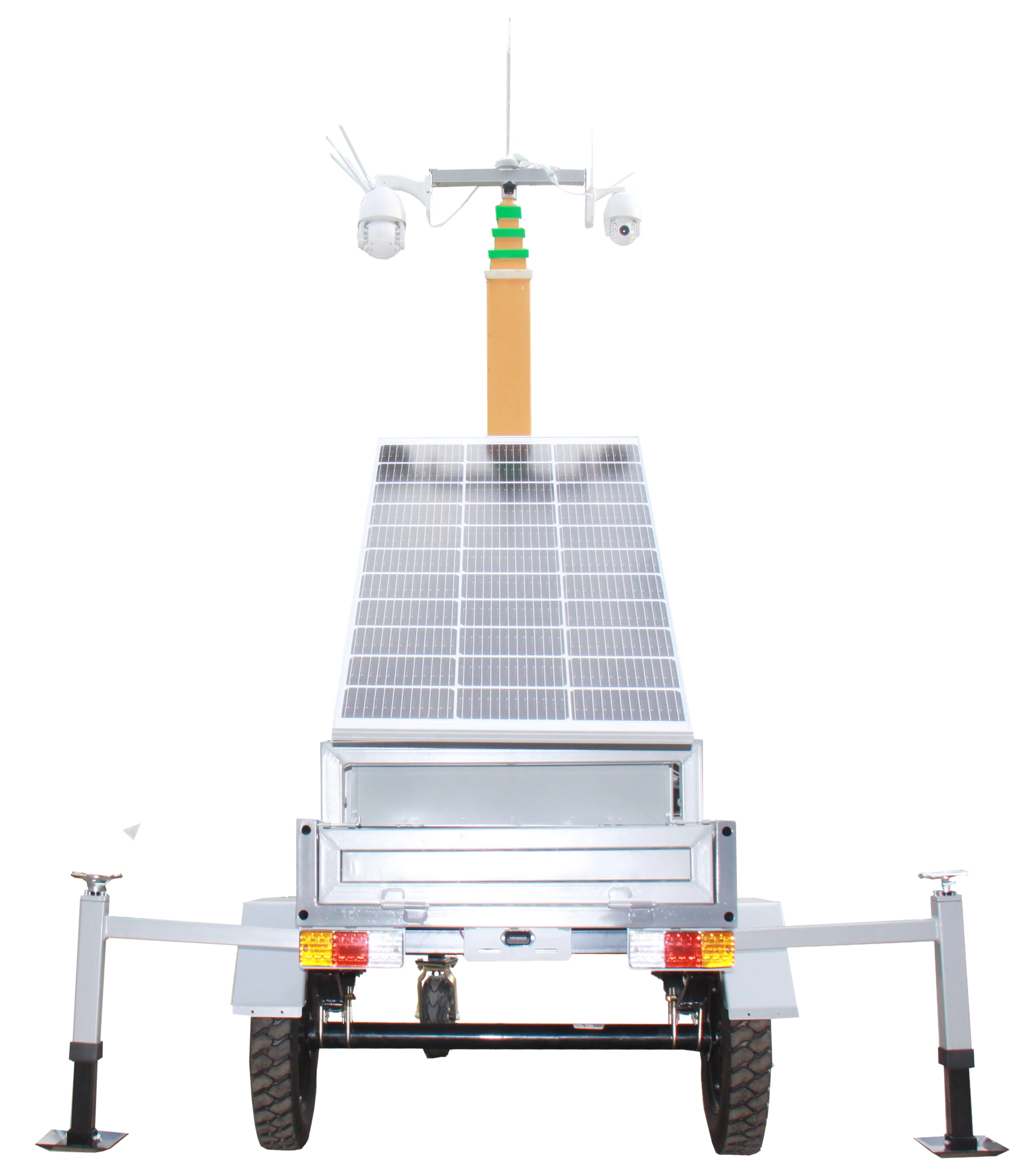 custom mobile solar power generator CCTV trailer