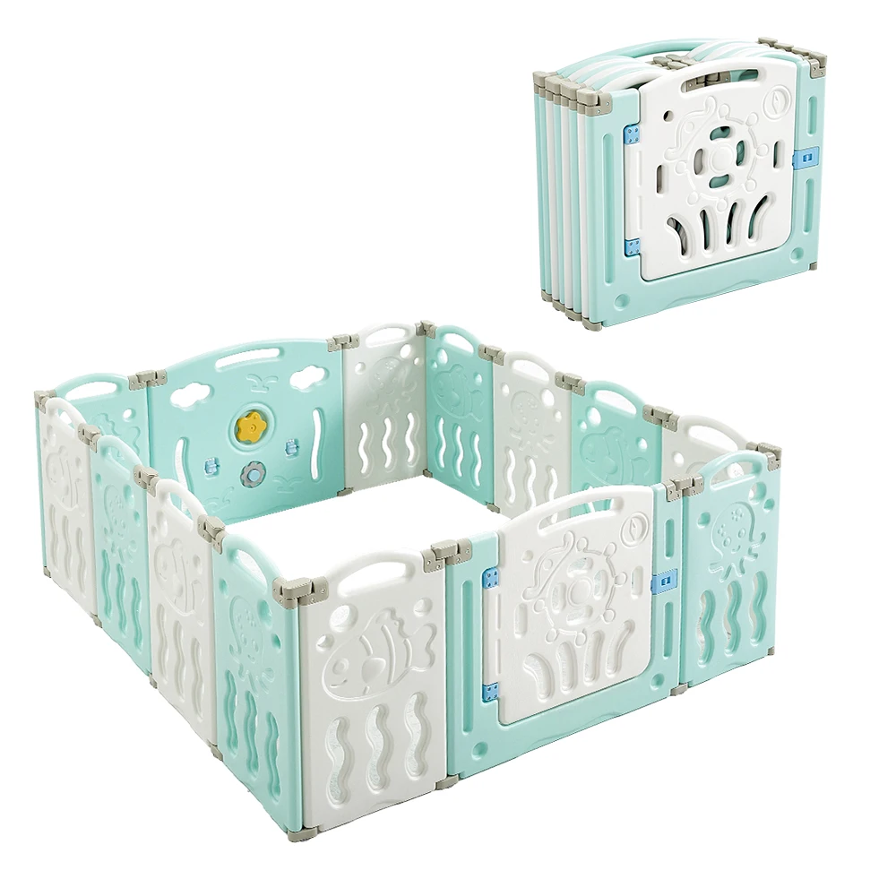 
Hot selling in Amazon Baby playpen with gate kids cheap playpen play pen fence for baby play area 