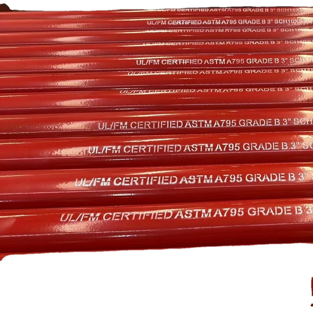 ASTM A53 RAL3000 красная эпоксидная окрашенная стальная труба пожаротушения